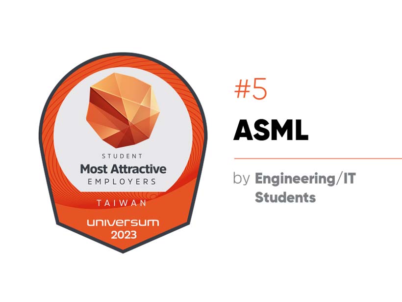 台灣理工學生理想雇主 ASML在半導體類外商排第一